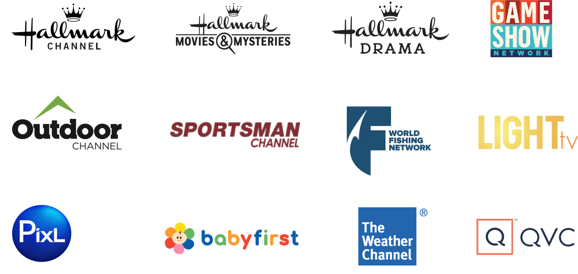 Hallmark Channels, Game Show Network, Outdoors Channel Sportsman Channel, and more. TV, Phone, Tablet - Roku and Amazon Fire